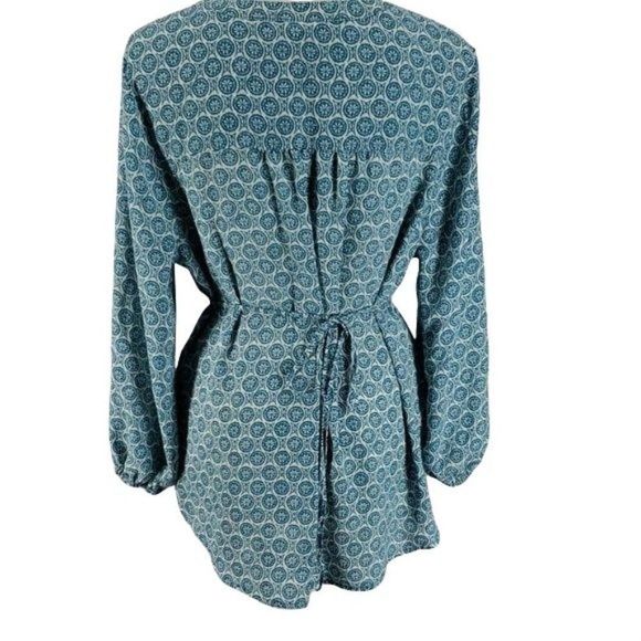 Terra & sky long sleeve button boho tunic size 14w blouse - Picture 2 of 7